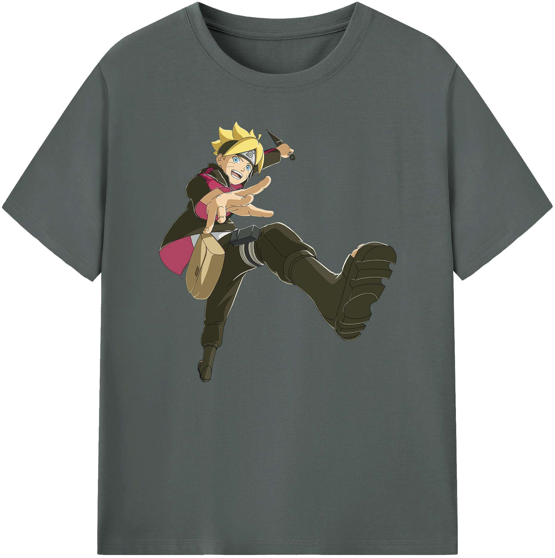（画像用） NARUTO -ナルト- うずまき ボルト Uzumaki Boruto 綿100％ メンズ半袖Tシャツ｜肌触りやわらか＆通気性